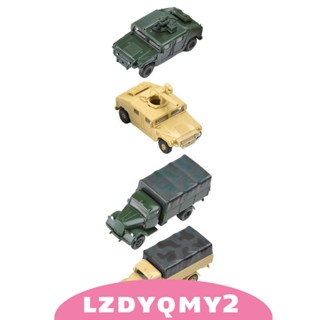 [Lzdyqmy2] ชุดโมเดลยานพาหนะจําลอง 1/72 สําหรับภูมิทัศน์ขนาดเล็ก 2 ชิ้น