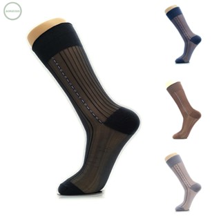 GORGEOUS~Mens Socks For 38-45 Formal Workwear Nylon Spandex See Through Ultra Thin