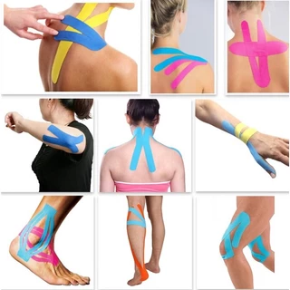 Kinesiology Tape เทปบำบัด5cmx5m หรือ 2.5cmx5m คิเนสิโอ ไคเนเทป เทปติดกล้ามเนื้อ เทปพยุงกล้ามเนื้อSports Muscle Tape