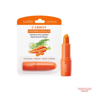 SADOER Carrot Nourishing Lip Balm สำหรับฤดูใบไม้ร่วงและฤดูหนาว Long Lasting Moisturizing และ Repairing Lip Care Soothing Moisturizing Lip Balm สูตรให้ความชุ่มชื้น Smooth ♥ Dare to be Beautiful