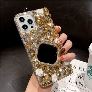 เคสโทรศัพท์มือถือ ประดับโบว์ สําหรับ OPPO Reno 10 8T 8 7 6 5 Pro 8Z 7Z 6Z 5F 5Z 4F 4Z A78 A58 A17 A17K A57 A77 A77s A96 A76 A16 A16s A94 A95 A74 A54 A93 A53 A33 A52 A92 A72 A15 เคสกระจกแต่งหน้า ประดับเพชรเทียม