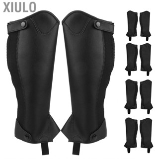 Xiulo Horse Riding Half Chaps Comfortable Super Fiber Leather Chap Breathable Equestrian For Childre Body Protector