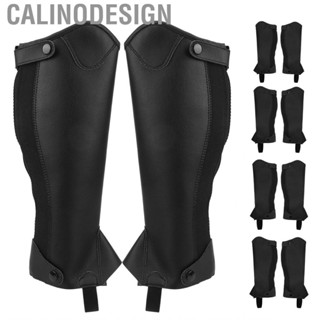 Calinodesign Horse Riding Half Chaps Comfortable Super Fiber Leather Chap Breathable Equestrian For Childre Body Protector