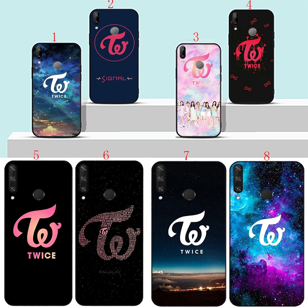 Huawei Y6P Y8P Y7A Y9A Y7 Prime 2019 B7 อะนิเมะ TWICE โลโก้สีพิมพ์เคสโทรศัพท์สีดํานุ่ม