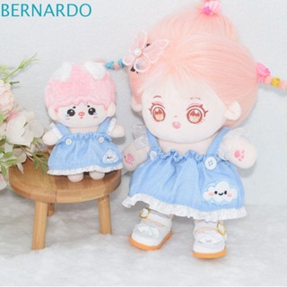 Bernardo ชุดเอี๊ยมกระโปรงยีน ผ้าฝ้าย ทรงหลวม ลายการ์ตูนไอดอลน่ารัก Diy สําหรับตุ๊กตา