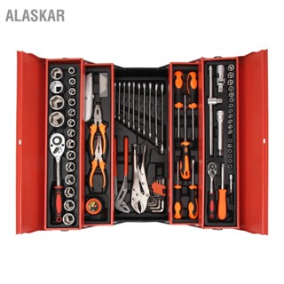  ALASKAR Ratchet Socket เครื่องมือ 3 ชั้นพับมัลติฟังก์ชั่ซ็อกเก็ตประแจชุดกลศาสตร์สำหรับซ่อมรถจักรยานยนต์รถยนต์