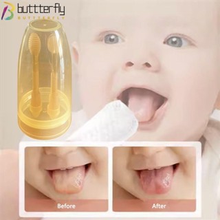 Buttterfly แปรงสีฟันซิลิโคน 0-18 เดือน ดูแลช่องปาก แปรงสีฟันเด็ก เครื่องมือทําความสะอาด นุ่ม ยาง ปราศจาก BPA แปรงทําความสะอาดช่องปากเด็ก