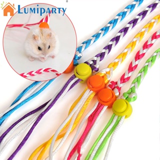 Lumiparty เชือกจูงสัตว์เลี้ยง หนูแฮมสเตอร์ ผ้าฝ้ายถัก ปรับได้ 1.4 เมตร