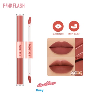 Pinkflash ลิปสติก ลิปกลอส เนื้อแมตต์ กํามะหยี่ ติดทนนาน 2 In 1