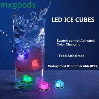 Mxgoods ก้อนน้ําแข็งนีออนเรืองแสง LED สําหรับตกแต่งเทศกาลคริสต์มาส