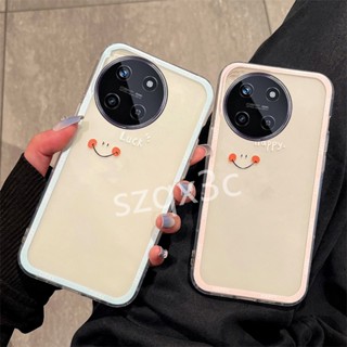 เคสโทรศัพท์มือถือ TPU ใส แบบนิ่ม ลายหน้ายิ้ม สําหรับ Realme11 NFC 4G Realme 11 Pro+ Pro Realme C51 C53