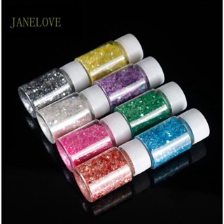 Jlove แม่พิมพ์เรซิ่น ขนาดใหญ่ 8 สี สําหรับทําเครื่องประดับตกแต่งเล็บ