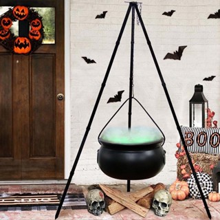 2023 Halloween Decor Outdoor - Large Witches Cauldron on Tripod with Light Yard