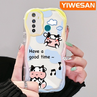 เคสโทรศัพท์มือถือใส แบบนิ่ม ลายการ์ตูนวัวน่ารัก กันกระแทก สําหรับ Realme 5 5i 5s 5 Pro 6i Narzo 20A Q