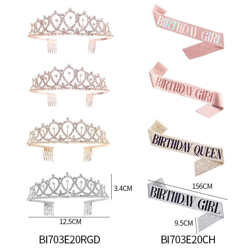 A797 เซ็ทมงกุฎ วันเกิด Happy Birthday Girl QUEEN สีทอง สีเงิน สีโรสโกล เฉดสีอาจไม่ตรง ขอดูรูปสีจริง สินค้าพร้อมส่งในไทย