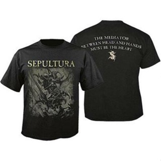 เสื้อยืด พิมพ์ลาย Sepultura The Mediator Two Sides โลหะ สําหรับผู้ชาย