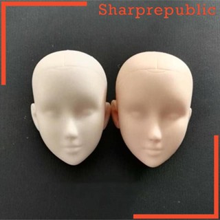 [Sharprepublic] ชุดอะไหล่หัวตุ๊กตา สเกล 1/6 สีขาว สําหรับฝึกแต่งหน้า