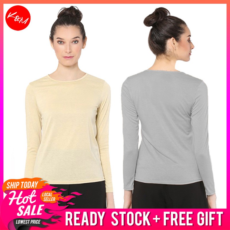 S-2XL Muslimah Long Sleeves Inner Wear / Baju Inner Muslimah [M10953]