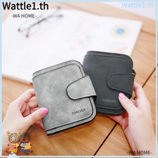 Wttle กระเป๋าสตางค์ ใบสั้น หนัง PU มีซิป แฟชั่นสําหรับสตรี