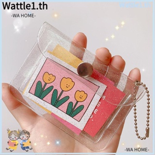 Wttle กระเป๋าสตางค์ PVC แบบใส ใส่บัตรได้