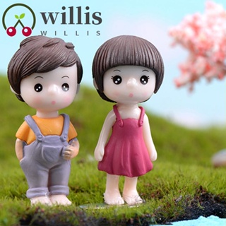 Willis ตุ๊กตาคู่รักจิ๋วน่ารัก ของขวัญคริสต์มาส สําหรับตกแต่งสวนบอนไซ DIY