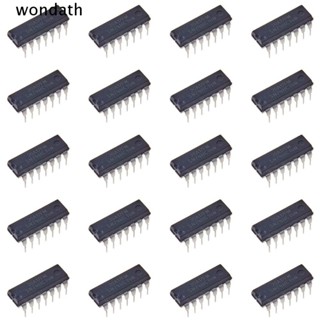 Wonda อินเวอร์เตอร์ทริกเกอร์ หกเหลี่ยม SN74 2V เป็น 6V SN74HC14N 74HC14 สีดํา 20 ชิ้น