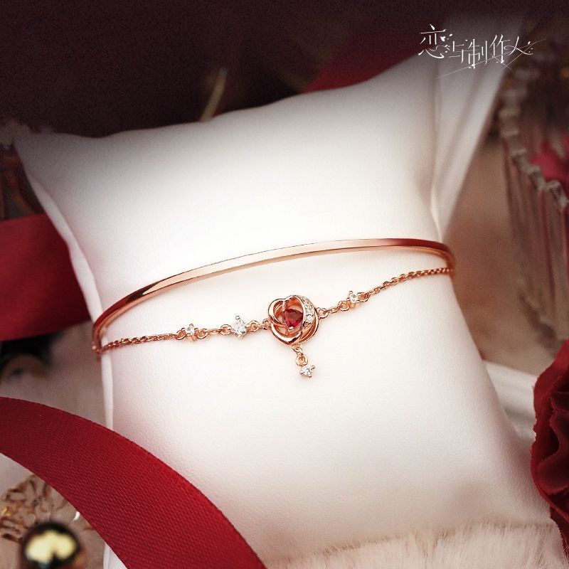 [รักและผู้ผลิต] สร้อยข้อมือธีมวันเกิด Li Zeyan -- ของขวัญขายดีภาษาดอกไม้สัมผัสกุหลาบ AGG5