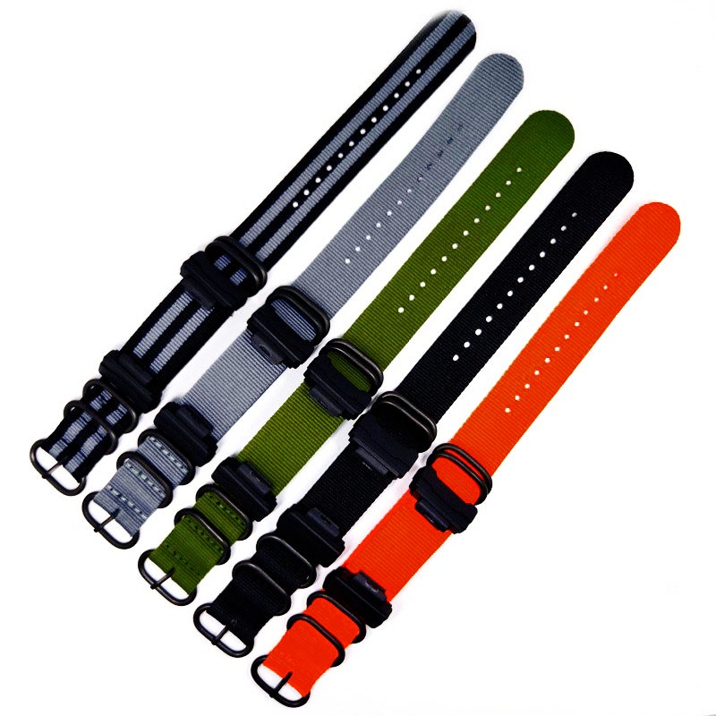สายนาฬิกาข้อมือไนล่อน 16 มม. แบบเปลี่ยน สําหรับ Casio G-shock GSHOCK GA100 GA400 DW5600 M5610