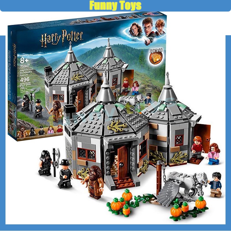 โมเดลบล็อกตัวต่อ Harry Potter 75947 Hagrid’s Hut Buckbeak’s Rescue ของเล่นสําหรับเด็ก และผู้ใหญ่