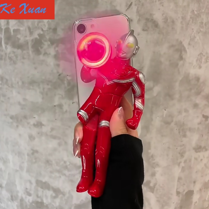 Luminous หมุนพัดลม Ultraman เหมาะสําหรับ oppo reno5 a15 A17 4G A17K a16 A58 a95 ion7z เคสโทรศัพท์ KHVP