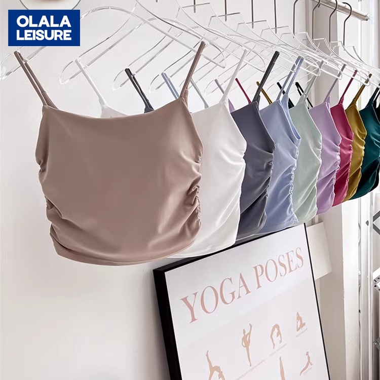 OLALA LEISURE สปอร์ตบรา กระชับสัดส่วน เป็นมิตรกับผิวหนัง สีนู้ด แฟชั่นสําหรับผู้หญิง WX1252 FT