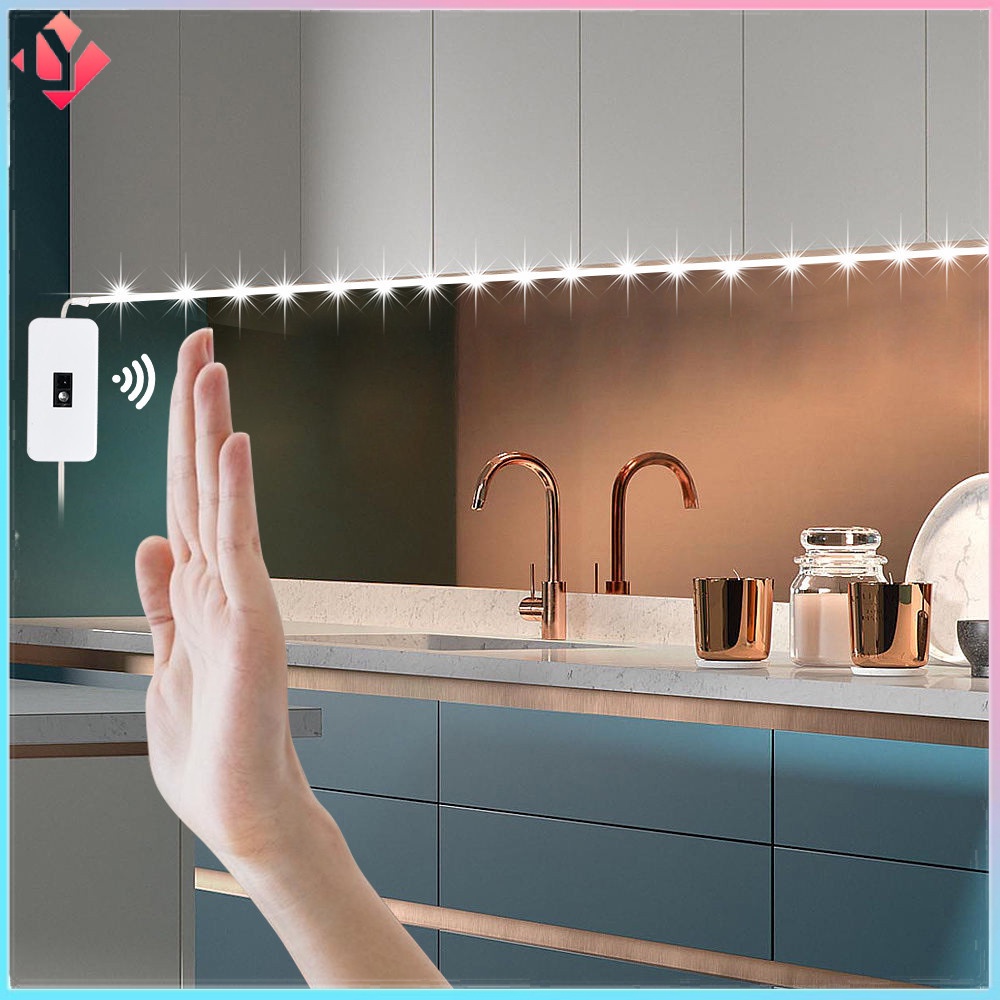 Dc 5V โคมไฟกันน้ํา Usb โมชั่น Led แบ็คไลท์ทีวี ห้องครัว Led แถบมือกวาดโบกมือเปิดปิดไฟเซ็นเซอร์ไดโอดไฟเทปสองด้าน