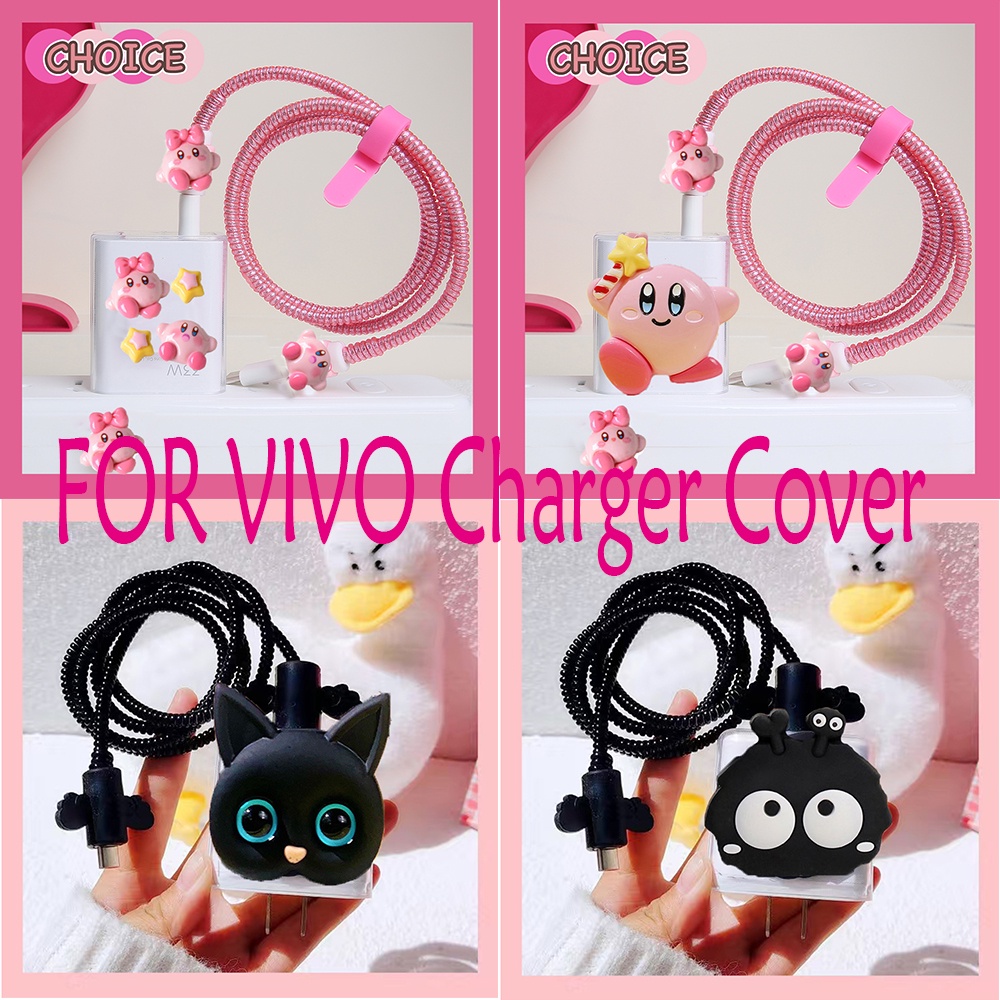 เคสที่ชาร์จ ลายการ์ตูนน่ารัก สําหรับ vivo v27 66W 80W vivo v29 v20 v21 v25 y22 10w 18w 33w 44w 120w