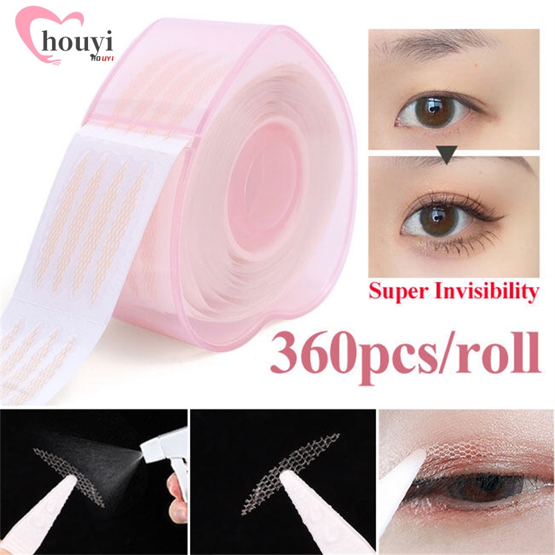 360 ชิ้น / ม้วน ธรรมชาติ มองไม่เห็น เทปตาสองชั้น / สีผิว สติกเกอร์ติดตาสองชั้น มีกาวในตัว / เทปตาสองชั้น ลูกไม้ ตาข่าย ระบายอากาศ / เครื่องมือแต่งตา สําหรับผู้หญิง