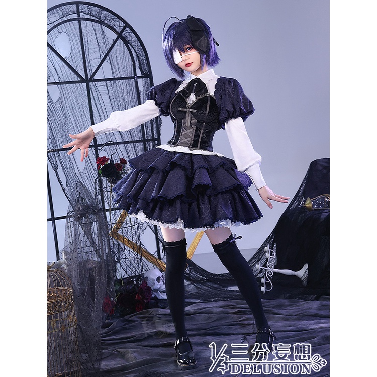 1/3 การสะกดคํา Rikka Takanashi goth ver คอสเพลย์ Take On Me Takanashi Rikka คอสเพลย์ชุดโกธิค