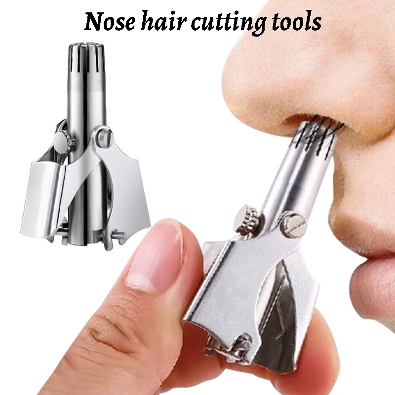 สแตนเลสคู่มือ T Rimmer สําหรับจมูกสแตนเลสจมูกผม Trimmer เครื่องมือ Gunting Bulu Hidung Clipper เครื่องตัดเครื่องโกนหนวดเยอรมนีนําเข้า毛剪器