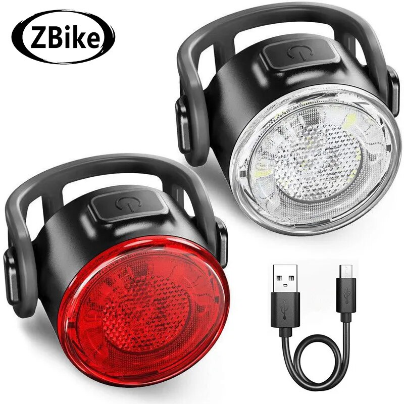 Bicycle Light Rear Light Set USB Rechargeable Waterproof Bike Safety Warning Light Front Headlight Cycling Lamp With Tai