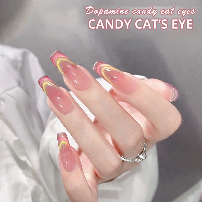 พร้อมส่ง สีทาเล็บเจล Candy cat eye สีสวย สดใส *ต้องใช้แม่เหล็กดึงสีนะคะ ถึงจะได้ตามรูปค่ะ*