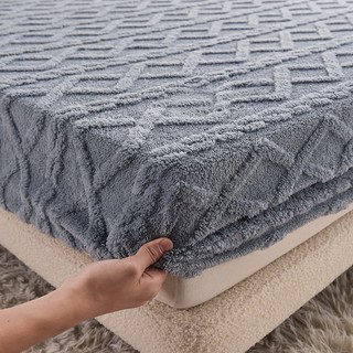 Tafu Lençol De Veludo Novo Leite Inverno Pelúcia Coral Flanela Colchão Capa Protetora