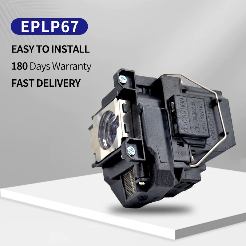 เปลี่ยนโคมไฟโปรเจคเตอร์ ELPLP67 V13H010L67 สําหรับ Epson EB-S11 EB-S12 EB-X11 EB-X12 EB-X14 EB-W02 E