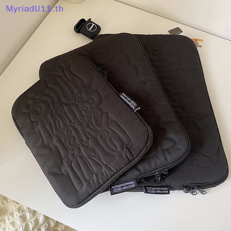 Myriadu กระเป๋าใส่แล็ปท็อป แท็บเล็ต กันกระแทก ปักลายน่ารัก สําหรับ Macbook Ipad Samsung 11 13 14 นิ้ว