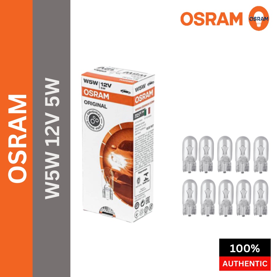 2825 OSR OSRAM W5W 12V 5W W2.1X9.5d T10 (4090) หลอดไฟอัตโนมัติ - 10 ชิ้น