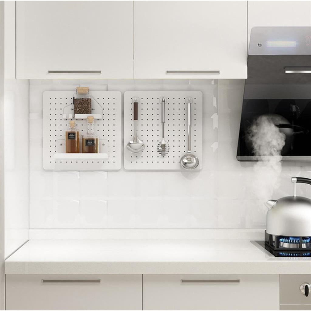 ชั้นเก็บของแบบติดผนัง Pegboard ชั้นเก็บของแบบติดผนัง