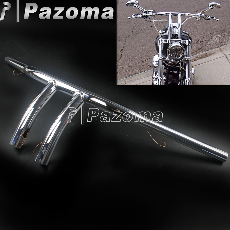 PA 8 "Rise T-Bar 1" แฮนด์บาร์ลูก25Mm Hand Control Bar สำหรับ Harley Cafe Racer Bobber Honda Kawasaki