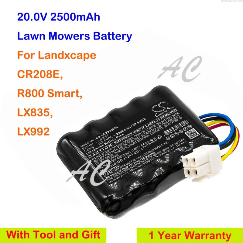 AC Cameron Sino 2500mAh Lawn Mowers Battery LA0007 for Landxcape CR208E, R800 Smart, LX835, LX992