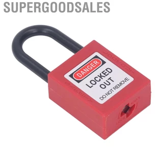 Supergoodsales 38 มม. Lockout Tagout Lock ไนลอนป้องกันฝุ่นพลังงานกุญแจแยกความปลอดภัยพร้อมกุญแจ 2 ดอก