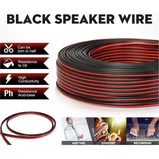 New Alitech สายลำโพง 50 เมตร ทองแดงแท้ 2*0.5 (สีดำ/แดง) speaker cable for Audio/pa/home