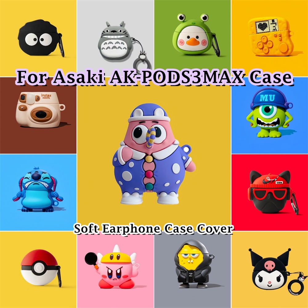 พร้อมส่ง! นําไปใช้กับ Asaki AK-PODS3MAX เคส Case เคสหูฟัง การ์ตูนน้ําเย็น ซิลิโคนนุ่ม เคส เคสหูฟัง N