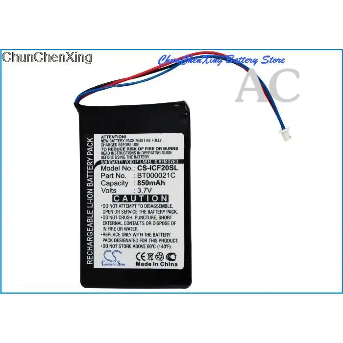 AC Cameron Sino 850mAh Battery BT000021C for NAVMAN F20, F20 Euro, F30, F40, F40 Euro, F50