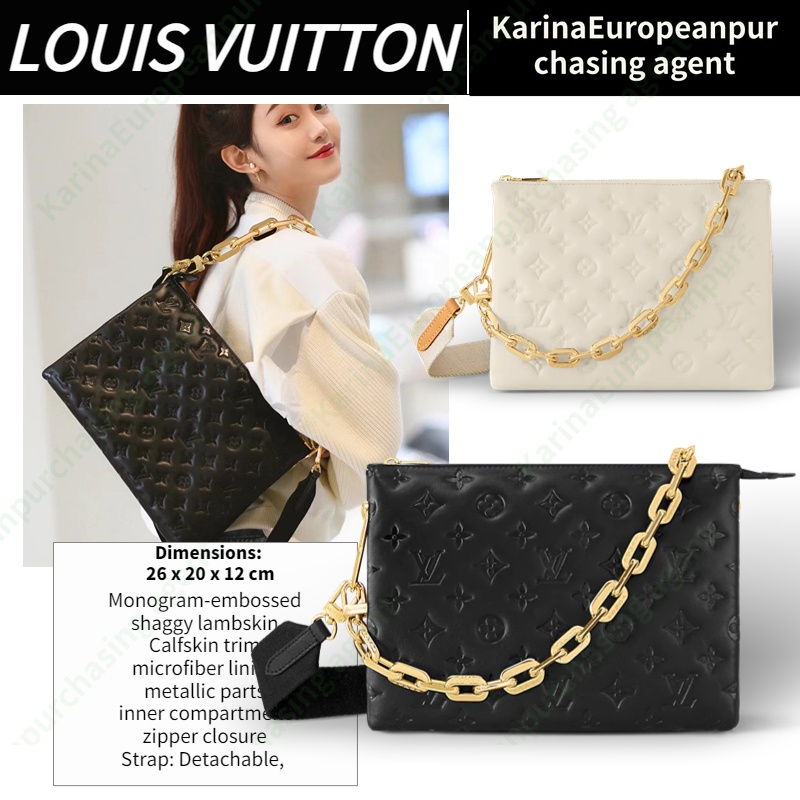 หลุยส์วิตตองLouis Vuitton COUSSIN Women/Shoulder Bag สุภาพสตรี/กระเป๋าสะพายไหล่/กระเป๋าร่อซู้ล